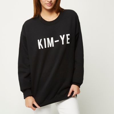 Black Kim-Ye print sweatshirt